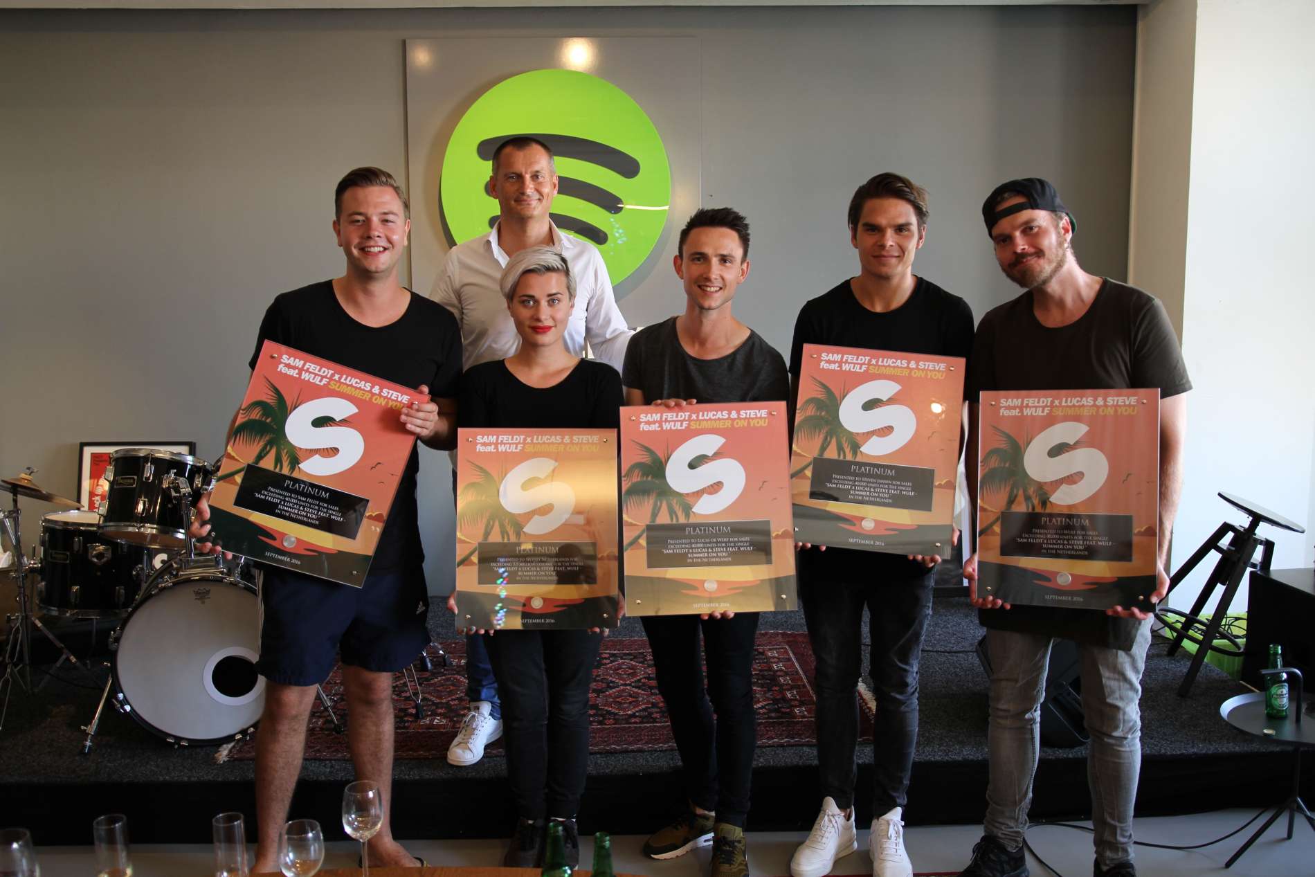 Sam Feldt and Lucas & Steve receive platinum record for 'Summer On You'