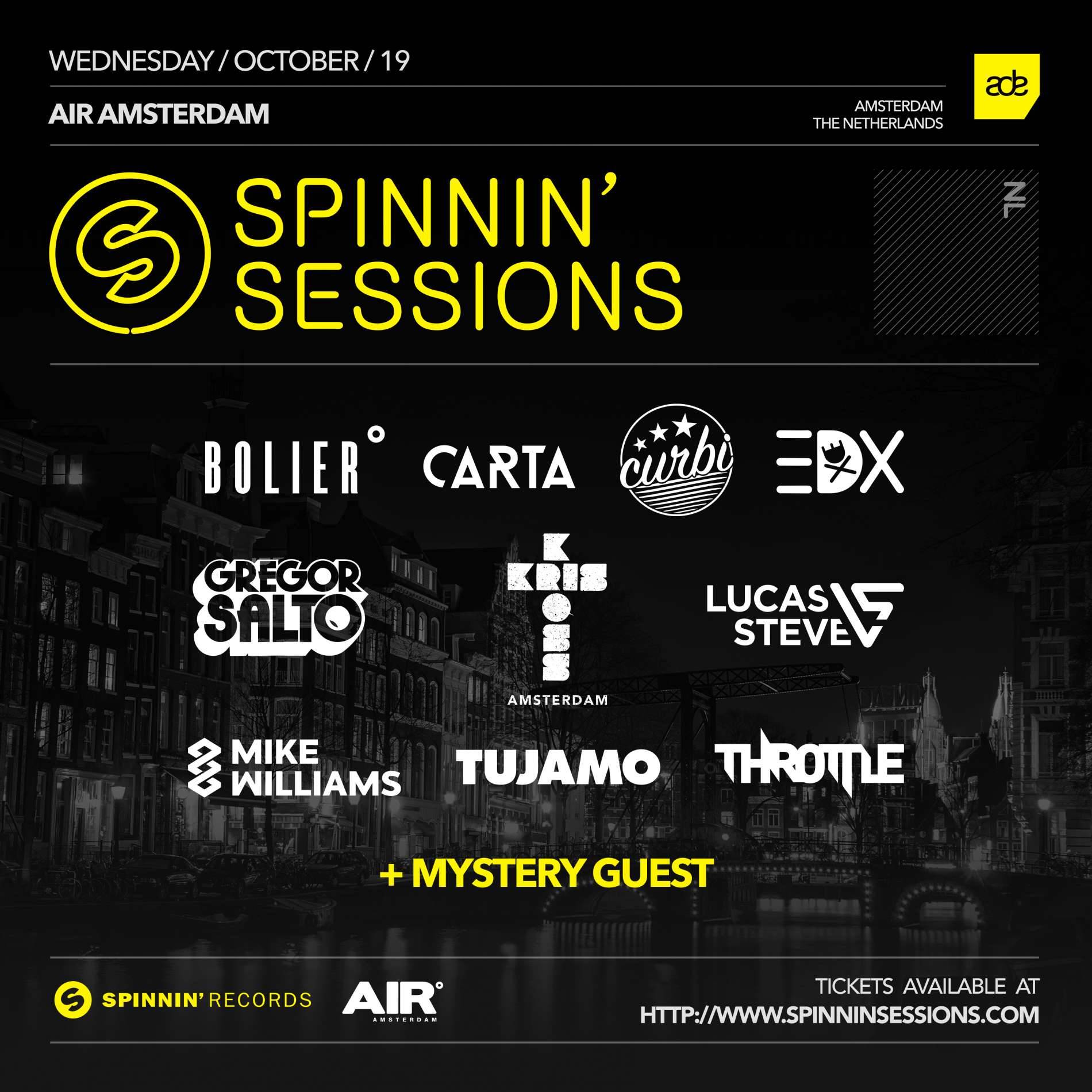 Here's the Spinnin' Sessions ADE line-up - get warmed up!